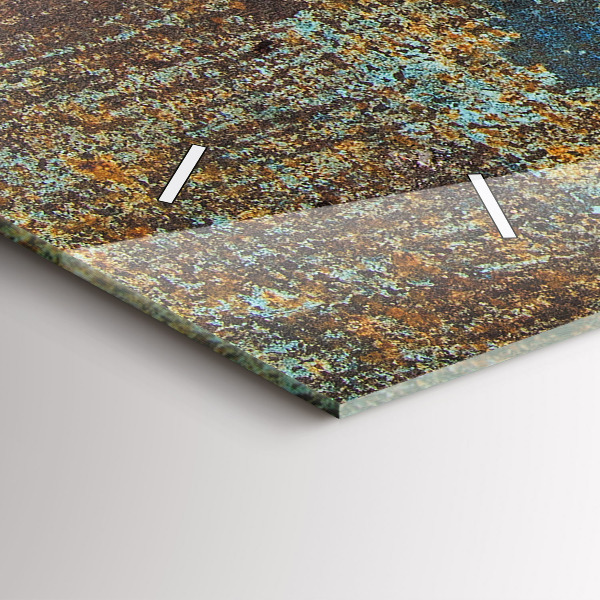 Horloge rectangulaire horizontale Texture de vieux métal