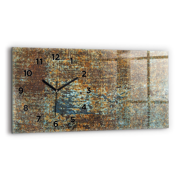 Horloge rectangulaire horizontale Texture de vieux métal