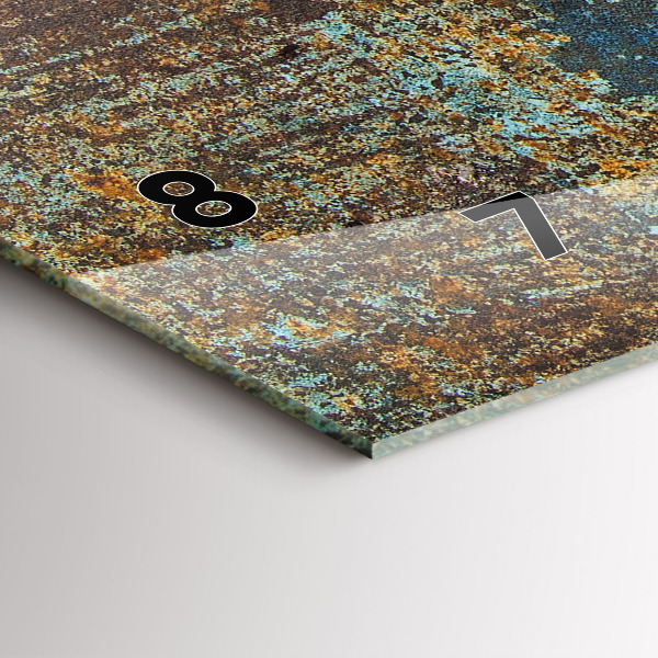 Horloge rectangulaire horizontale Texture de vieux métal