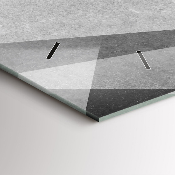 Horloge rectangulaire horizontale Abstraction géométrique grise