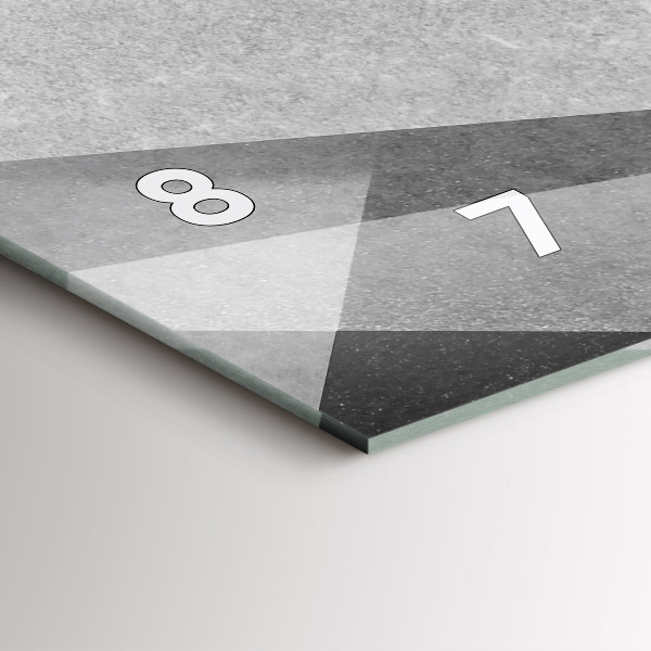 Horloge rectangulaire horizontale Abstraction géométrique grise