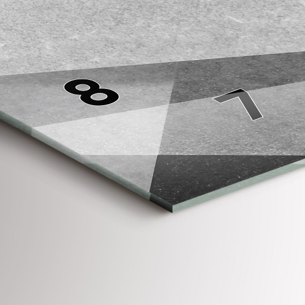 Horloge rectangulaire horizontale Abstraction géométrique grise