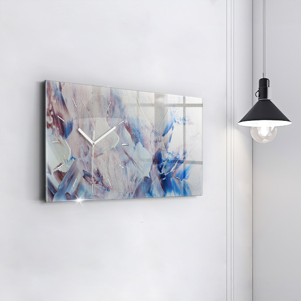 Horloge rectangulaire horizontale Texture de peinture abstraite