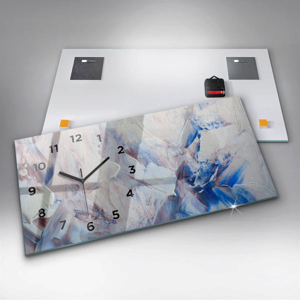 Horloge rectangulaire horizontale Texture de peinture abstraite