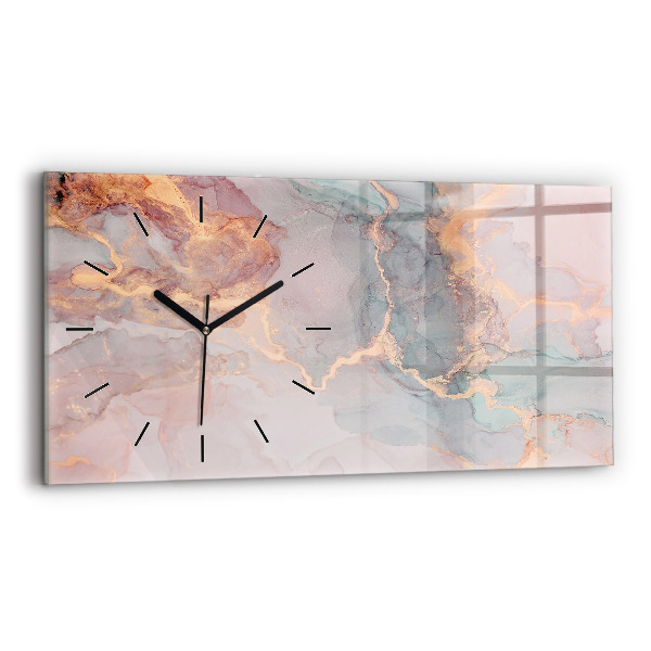 Horloge murale horizontale Texture de marbre