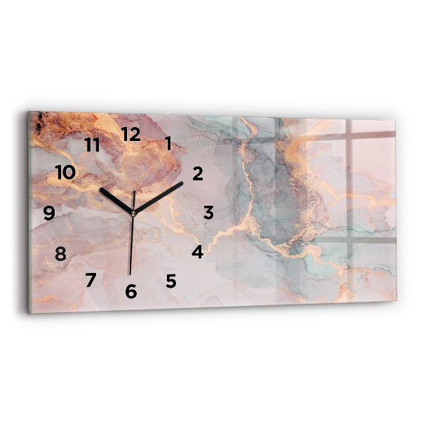 Horloge murale horizontale Texture de marbre