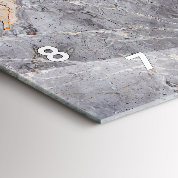 Horloge murale horizontale Pierre de marbre en granit gris