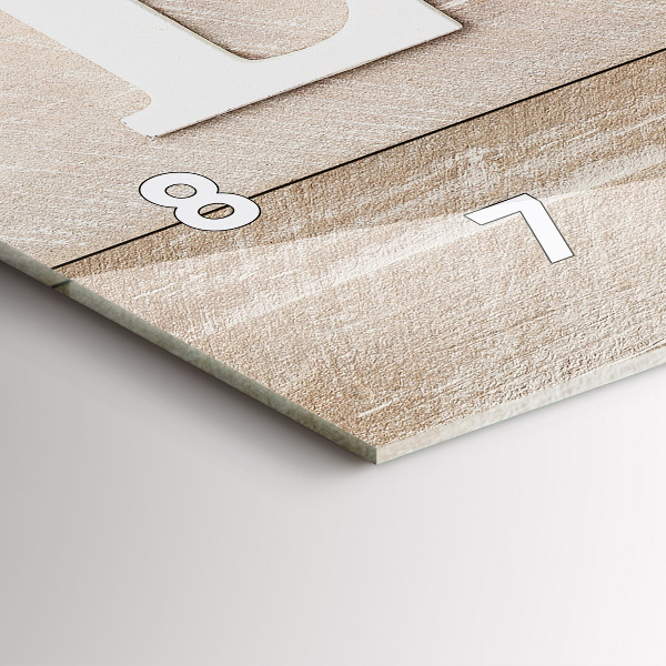 Horloge rectangulaire horizontale 'L''inscription amour'