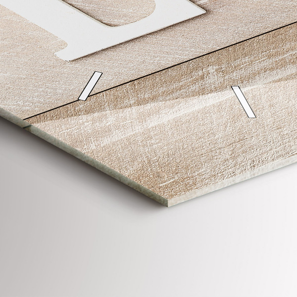 Horloge rectangulaire horizontale 'L''inscription amour'