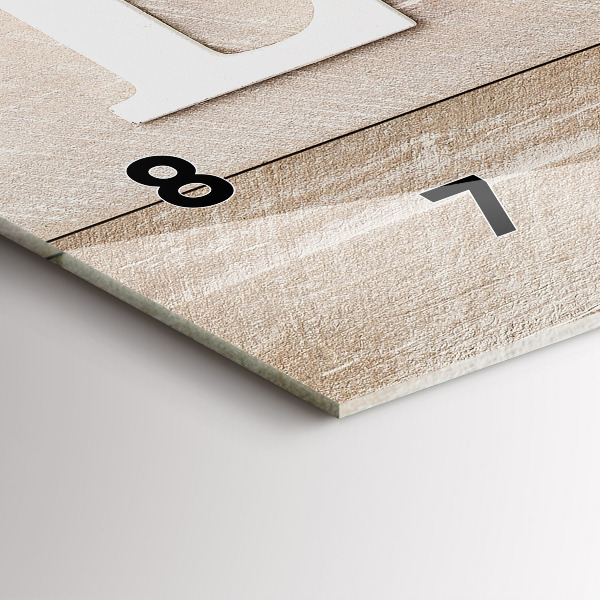 Horloge rectangulaire horizontale 'L''inscription amour'