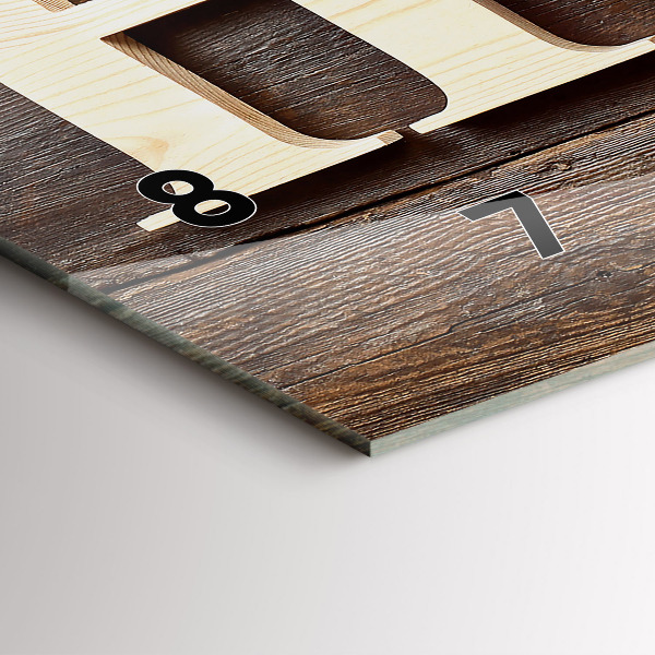 Horloge rectangulaire horizontale 'La maison de l''inscription'