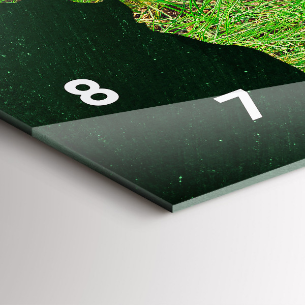 Horloge rectangulaire horizontale 'Carte du monde de l''herbe'