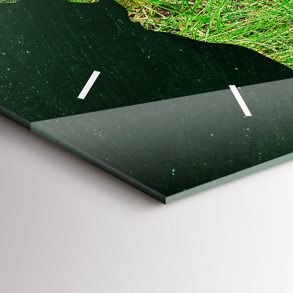 Horloge rectangulaire horizontale 'Carte du monde de l''herbe'