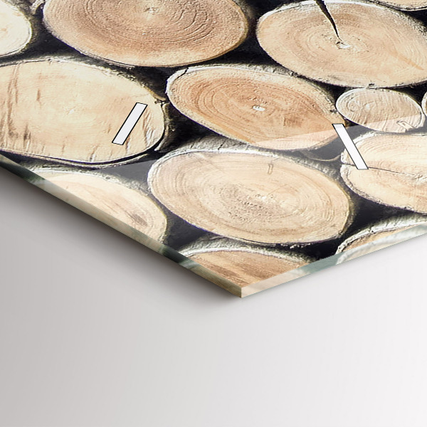 Horloge rectangulaire horizontale 'Souches d''arbres coupées'