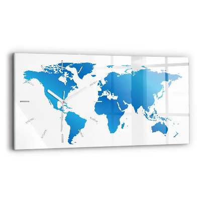 Horloge rectangulaire horizontale Carte du monde