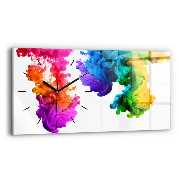 Horloge rectangulaire horizontale Arc-en-ciel de couleurs