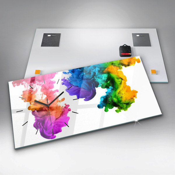 Horloge rectangulaire horizontale Arc-en-ciel de couleurs