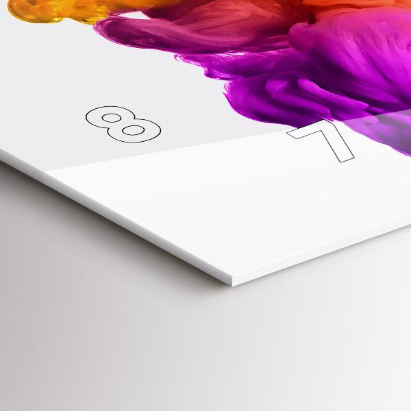 Horloge rectangulaire horizontale Arc-en-ciel de couleurs