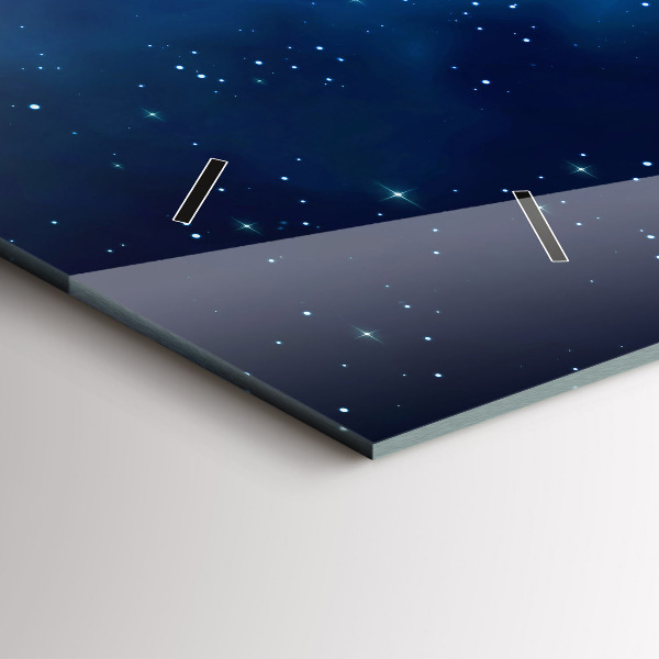 Horloge rectangulaire horizontale Étoiles du ciel sombre