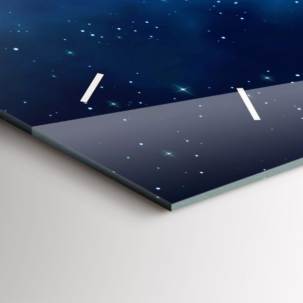 Horloge rectangulaire horizontale Étoiles du ciel sombre