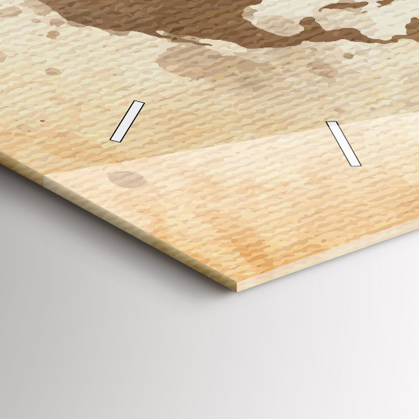 Horloge rectangulaire horizontale Carte peinte du monde