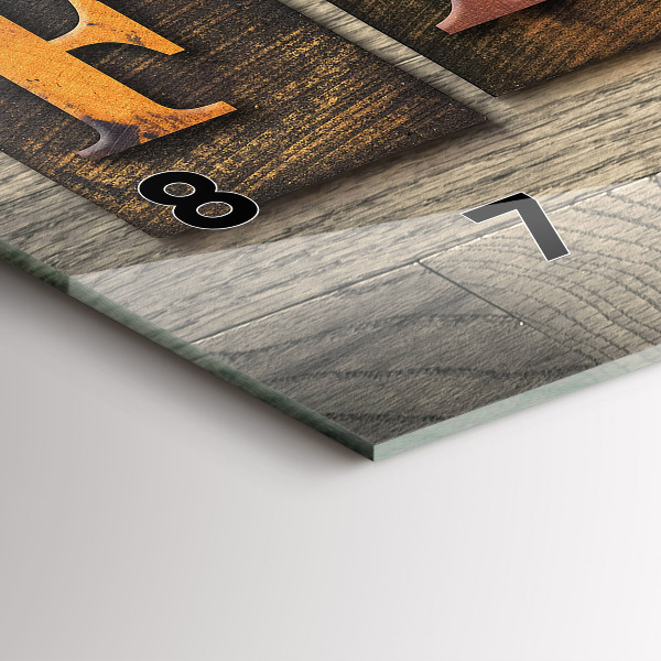 Horloge rectangulaire horizontale 'La famille d''inscriptions'