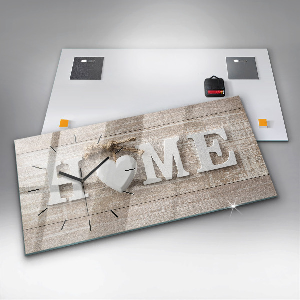 Horloge rectangulaire horizontale 'La maison de l''inscription'