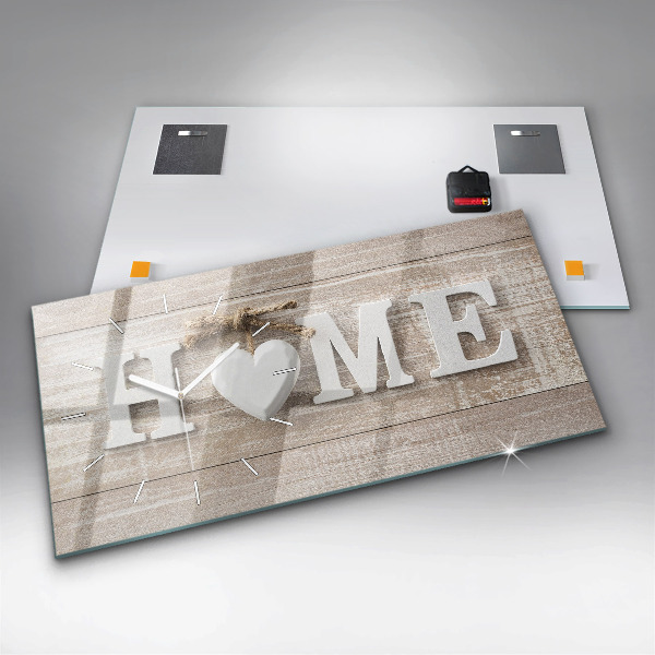 Horloge rectangulaire horizontale 'La maison de l''inscription'