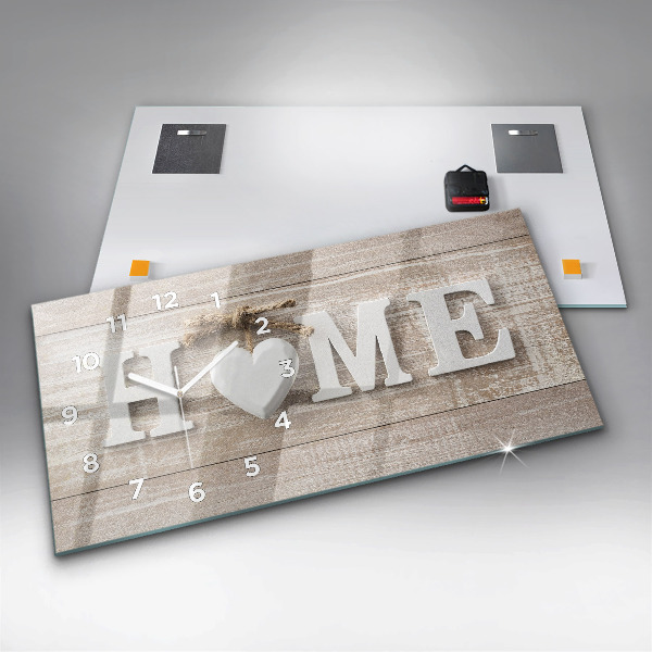 Horloge rectangulaire horizontale 'La maison de l''inscription'