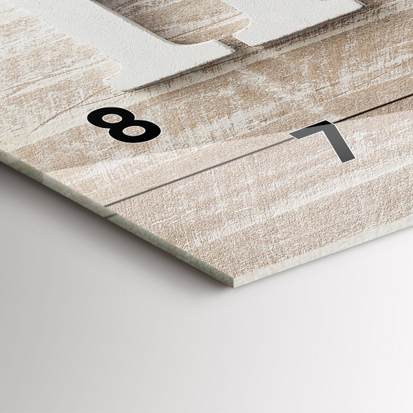 Horloge rectangulaire horizontale 'La maison de l''inscription'