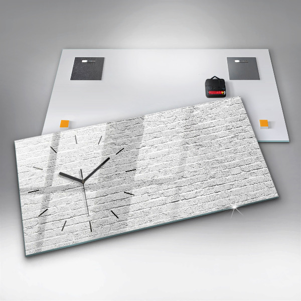 Horloge rectangulaire horizontale Mur de briques