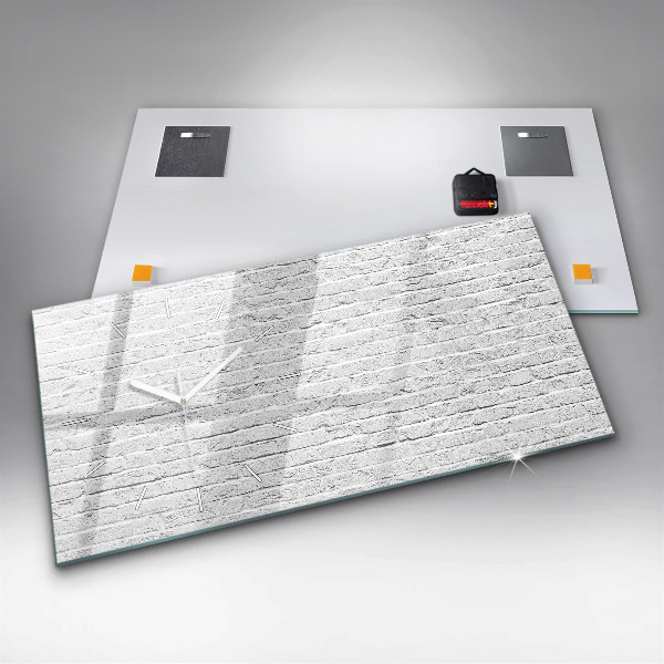 Horloge rectangulaire horizontale Mur de briques