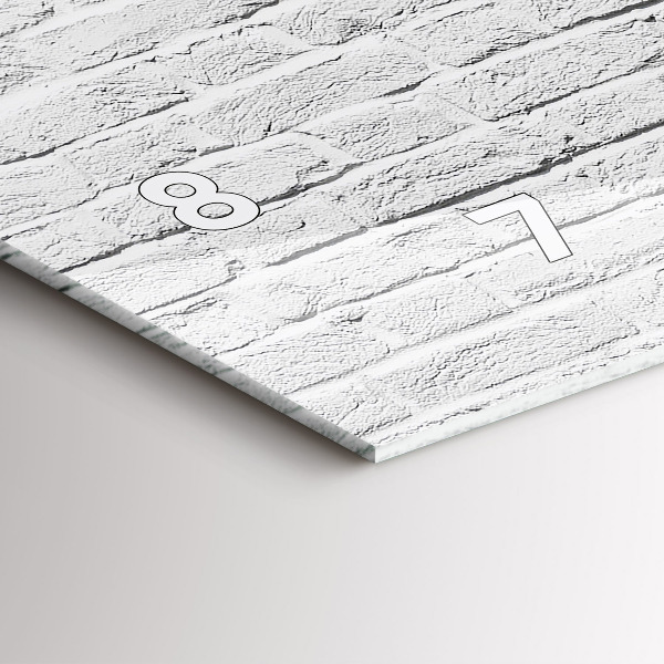 Horloge rectangulaire horizontale Mur de briques