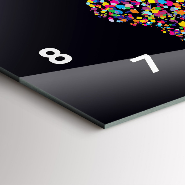 Horloge rectangulaire horizontale Carte du monde faite de points