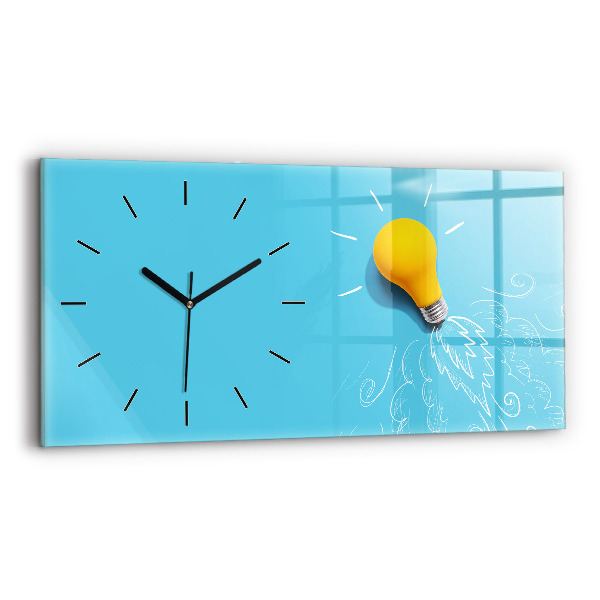 Horloge murale horizontale 'Dessin d''ampoule'