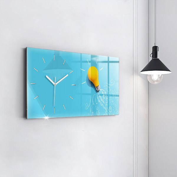 Horloge murale horizontale 'Dessin d''ampoule'
