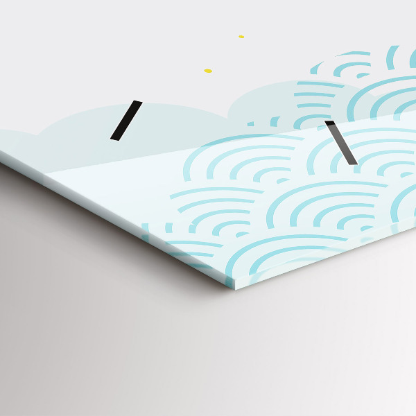 Horloge murale horizontale Motif décoratif