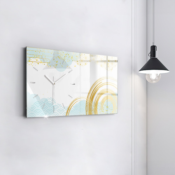 Horloge murale horizontale Motif décoratif