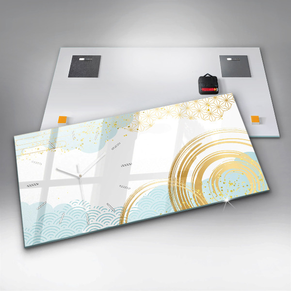 Horloge murale horizontale Motif décoratif