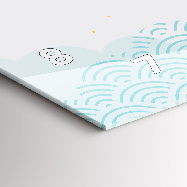 Horloge murale horizontale Motif décoratif