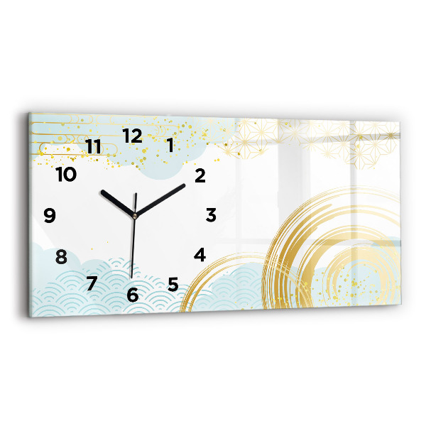 Horloge murale horizontale Motif décoratif