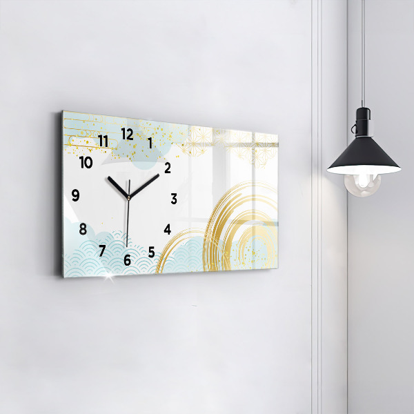 Horloge murale horizontale Motif décoratif