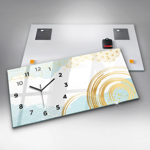 Horloge murale horizontale Motif décoratif