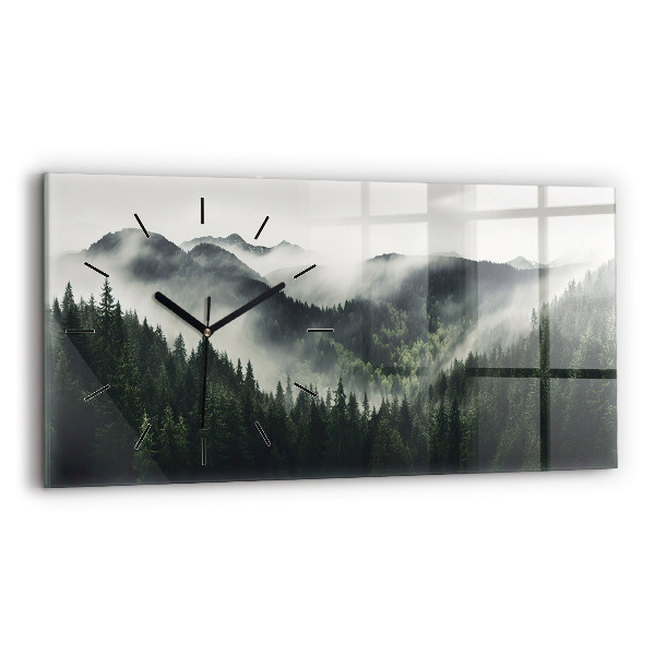 Horloge murale horizontale Paysage forestier