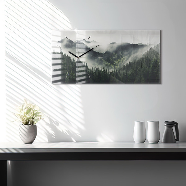 Horloge murale horizontale Paysage forestier