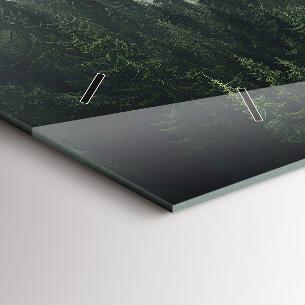 Horloge murale horizontale Paysage forestier