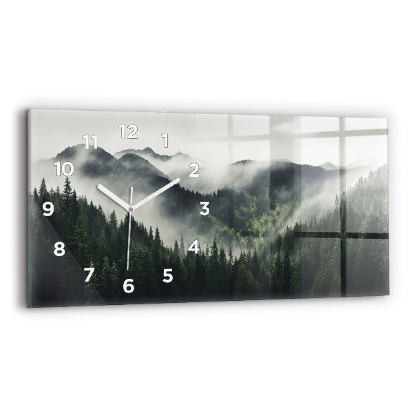 Horloge murale horizontale Paysage forestier