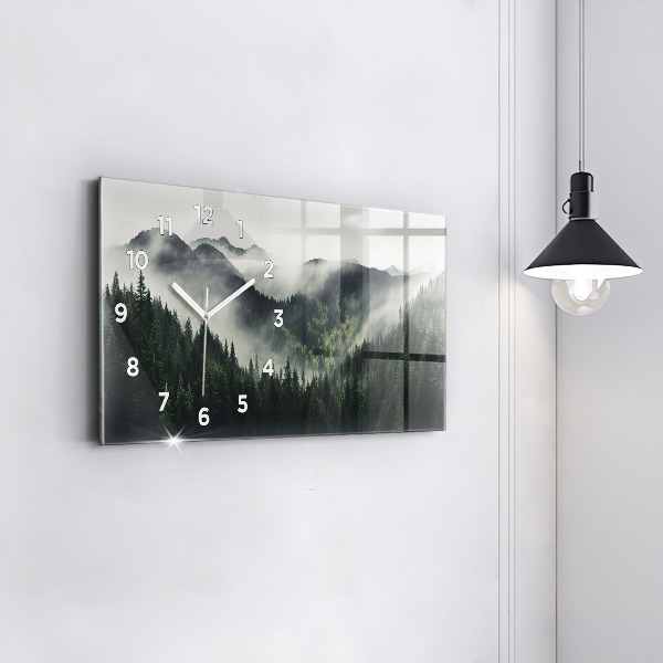 Horloge murale horizontale Paysage forestier
