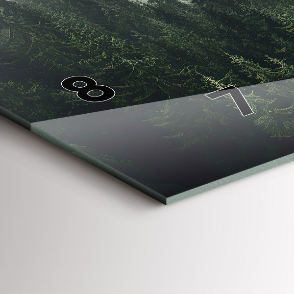 Horloge murale horizontale Paysage forestier