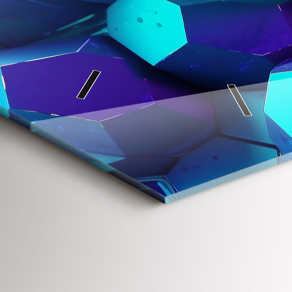 Horloge murale horizontale figures géométriques